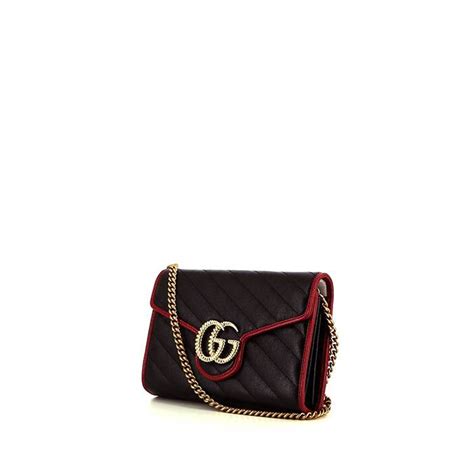 gucci marmont nera e rossa|Gucci.